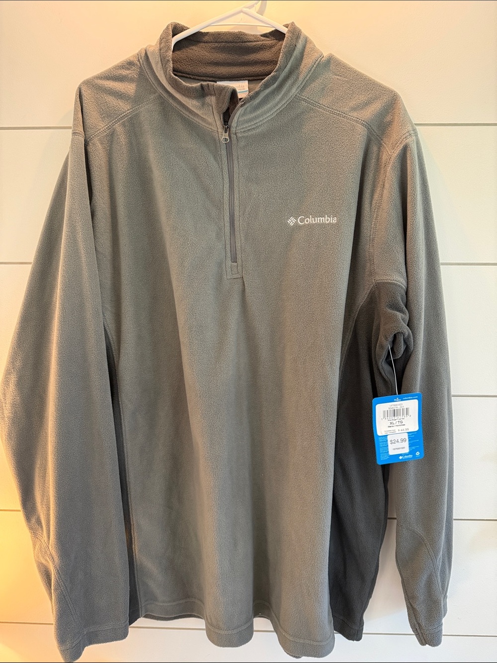 Columbia Men's Zip-Neck Fleece Pullover - Gray